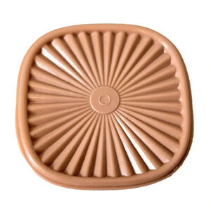 Tupperware Servalier Lid Refrigerator Magnet Vintage Mauve Pink 2" x 2"